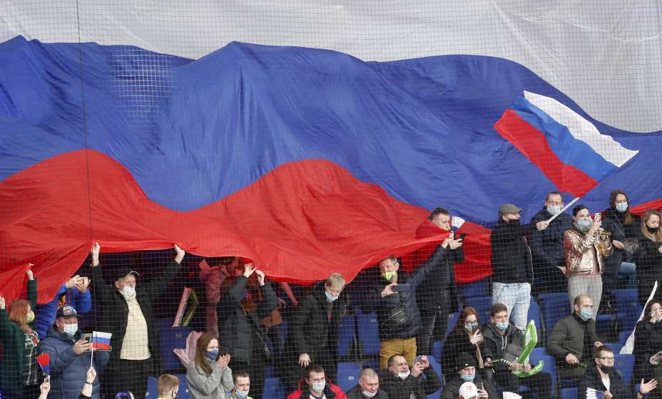 Болельщики сборной России по хоккею верят в команду. Фото: ТАСС