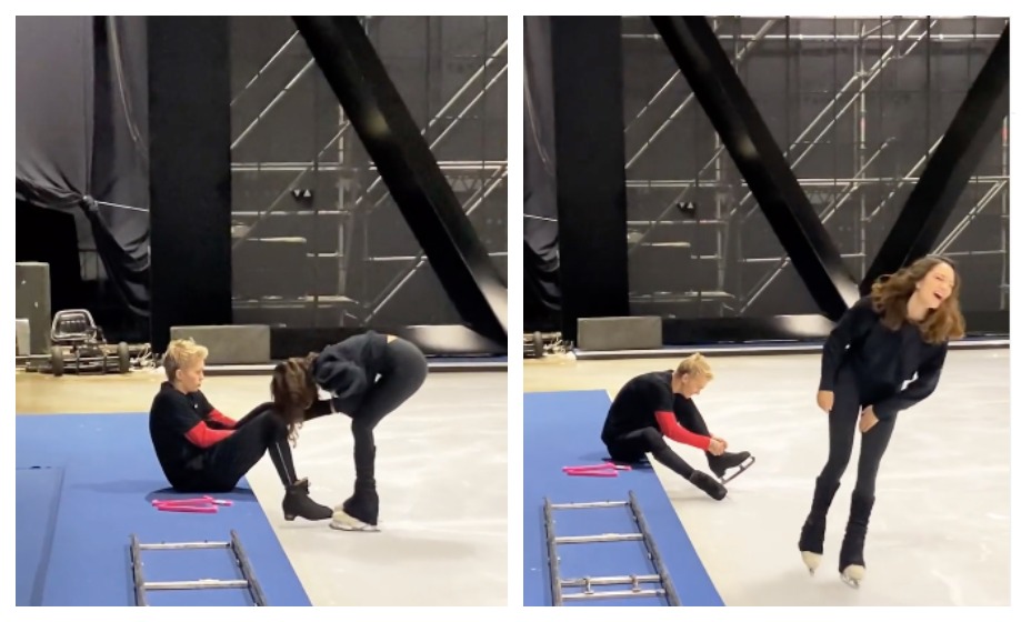 Евгения Медведева помогла Дане Милохину. Фото: Instagram