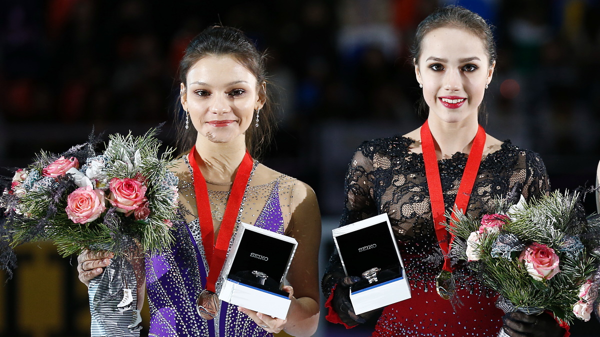 Самодурова и Алина Загитова на Кубке Ростелекома в 2018 году. Фото: GLOBAL LOOK PRESS