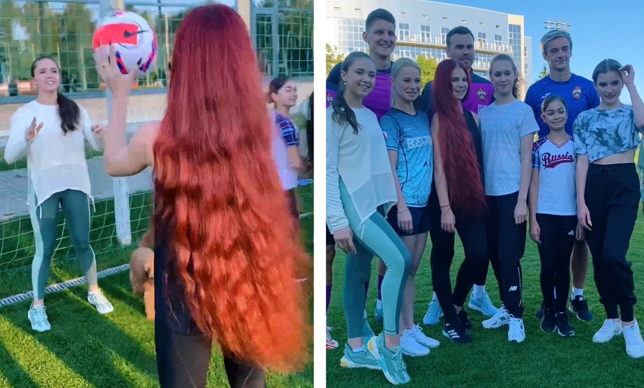 Фигуристки сыграли в футбол.
Фото: Скриншот видео ПФК ЦСКА