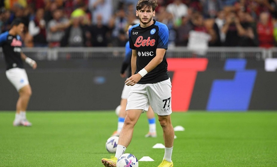 Хвича забил свой первый гол в Лиге чемпионов. Фото: ФК «Наполи»