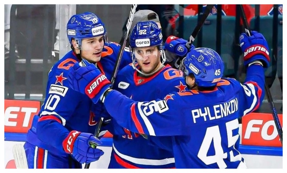 Хоккеисты СКА одержали первую победу в серии. Фото: соцсети ХК СКА