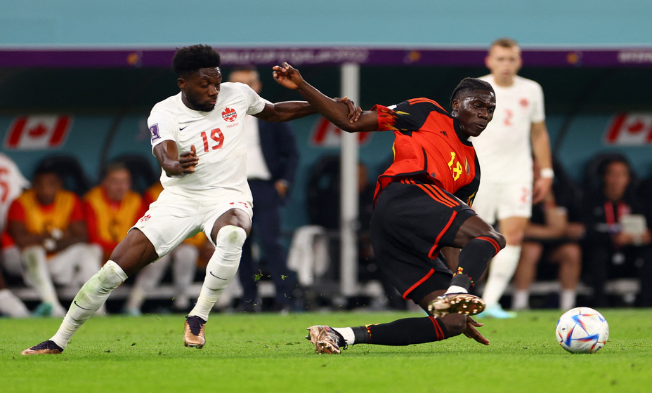 Альфонсо Дэвис и его сборная Канады не справились с Бельгией. Фото: Reuters