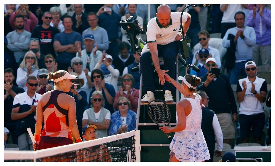 Свитолина не поприветствовала Анну Блинкову после  встречи. Фото: Reuters