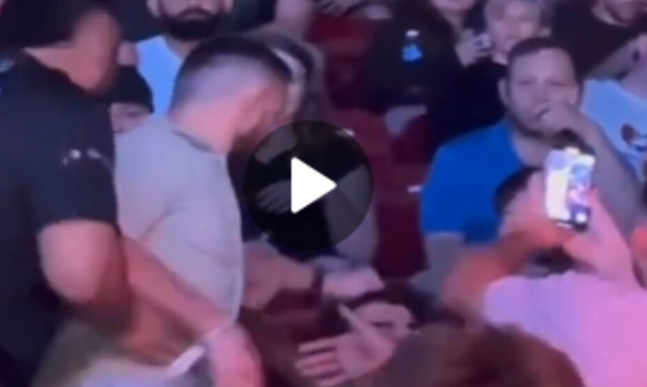 Двалишвили схватил зрителя за волосы, фото снимок экрана