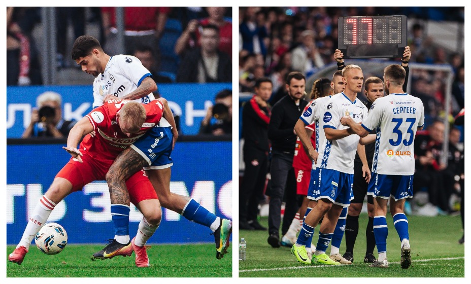 «Динамо» и «Спартак» сыграли вничью 2:2 в 8-м туре РПЛ. Фото: Соцсети ФК «Спартак»